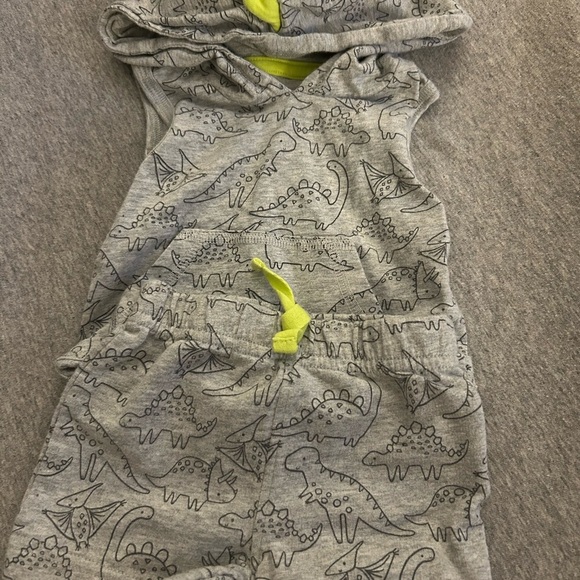 Dinosaur Print Kids Pajama Set - Gray - Picture 1 of 2